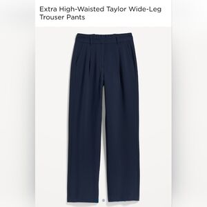 Old Navy, XXL TALL, wide leg, "Taylor", high rise, navy blue, NWT, work pants